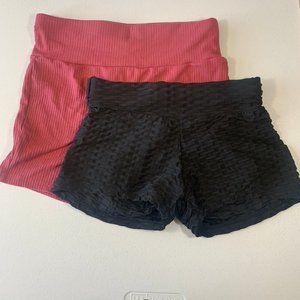 SHEIN WOMENS SMALL SHORTS BUNDLE LOT PINK BLACK BARBIE